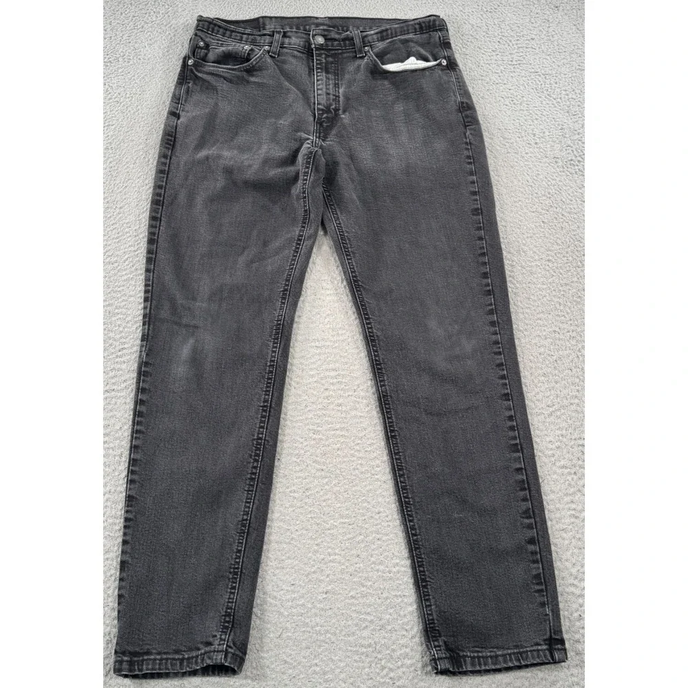 Levi's Jeans Men's 34x29 Black Denim Straight Faded Travel Outdoor Workwear
